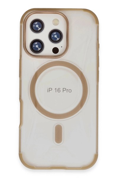 Mey İthalat®  iPhone 16 Pro Max Hilton Magsafe Kapak - Gold