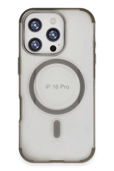 Mey İthalat®  iPhone 16 Pro Max Hilton Magsafe Kapak - Titan Gri