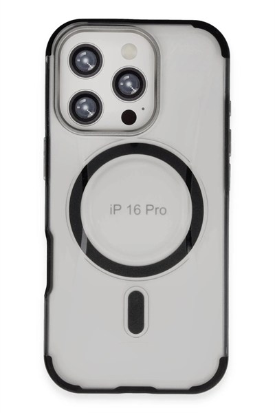 Mey İthalat®  iPhone 16 Pro Max Hilton Magsafe Kapak - Siyah