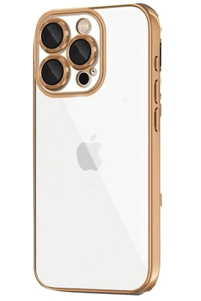 Mey İthalat®  iPhone 16 Pro Max Kılıf  Lensli Silikon - Desert
