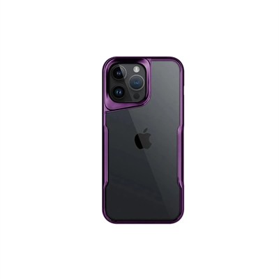 Mey İthalat®  iPhone 16 Pro Max Kılıf Boyi Silikon Kapak - Derin Mor