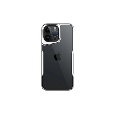 Mey İthalat®  iPhone 16 Pro Max Kılıf Boyi Silikon Kapak - Gümüş