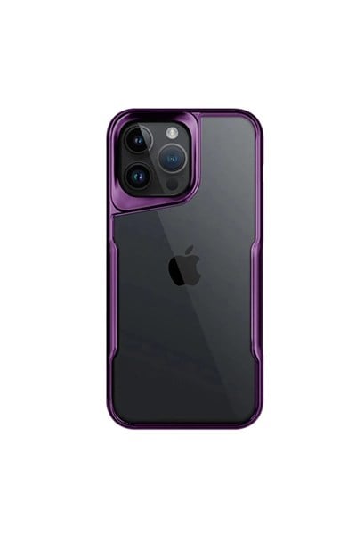 Mey İthalat®  iPhone 16 Pro Max Kılıf Boyi Silikon Kapak - Derin Mor