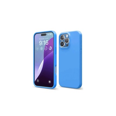 Mey İthalat®  iPhone 16 Pro Max Kılıf First Silikon - Mavi