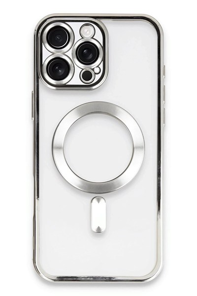 Mey İthalat®  iPhone 16 Pro Max Kılıf Kross Magneticsafe Kapak - Gümüş