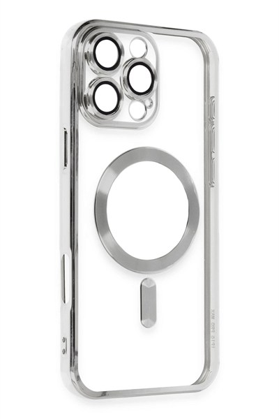 Mey İthalat®  iPhone 16 Pro Max Kılıf Kross Magneticsafe Kapak - Gümüş
