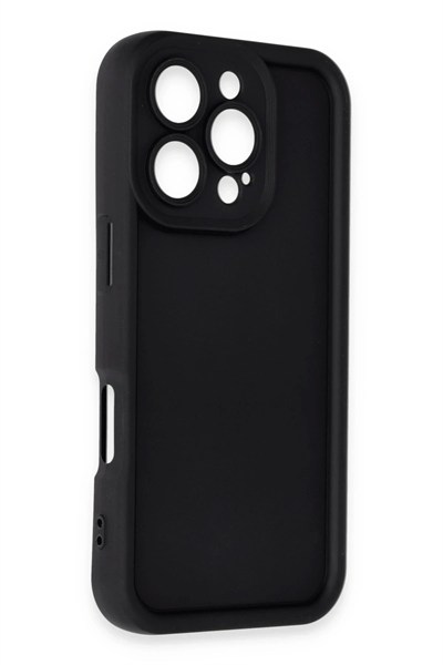 Mey İthalat®  iPhone 16 Pro Max Kılıf Viera Silikon - Siyah