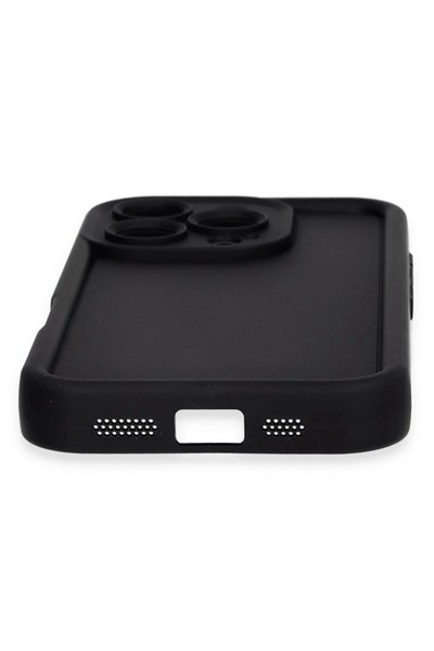 Mey İthalat®  iPhone 16 Pro Max Kılıf Viera Silikon - Siyah