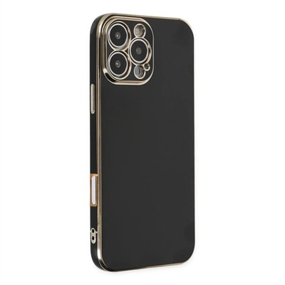 Mey İthalat®  iPhone 16 Pro Max Kılıf Volet Silikon - Siyah
