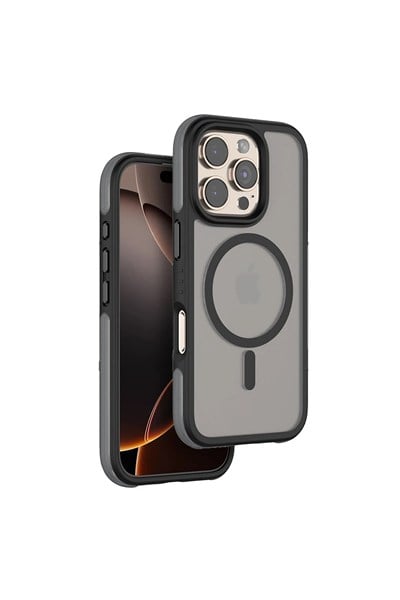 Mey İthalat®  iPhone 16 Pro Max Orbit Magsafe Kapak - Siyah