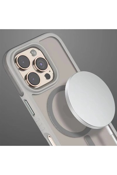 Mey İthalat®  iPhone 16 Pro Max Orbit Magsafe Kapak - Titan Gri
