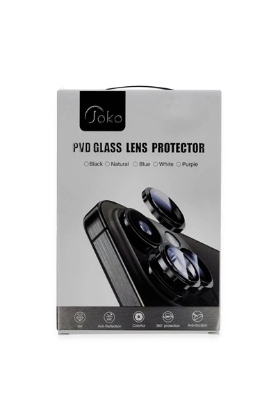 Mey İthalat®  iPhone 16 Pro Max PVD Metal Kamera Lens - Siyah