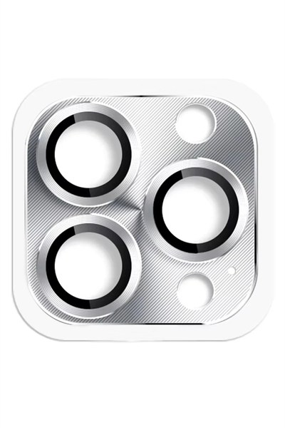 Mey İthalat®  iPhone 16 Pro Max Pers Alüminyum Kamera Lens - Gümüş