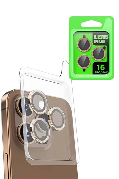Mey İthalat®  iPhone 16 Pro Max Raze Metal Kamera Lens - Desert