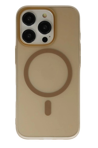 Mey İthalat®  iPhone 16 Pro Max Tuna PC Slim Magsafe Kapak - Çöl Titanyum