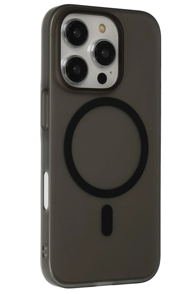 Mey İthalat®  iPhone 16 Pro Max Tuna PC Slim Magsafe Kapak - Siyah