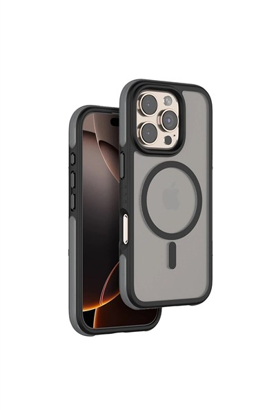 Mey İthalat®  iPhone 16 Pro Orbit Magsafe Kapak - Siyah