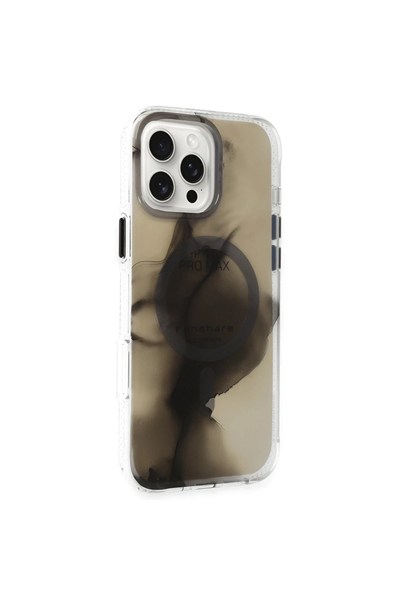 Mey İthalat®  iPhone 16 Pro Phantom Magsafe Kapak - Siyah