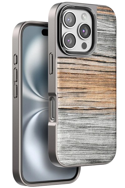 Mey İthalat®  iPhone 16 Pro Wave Kapak - Sarı