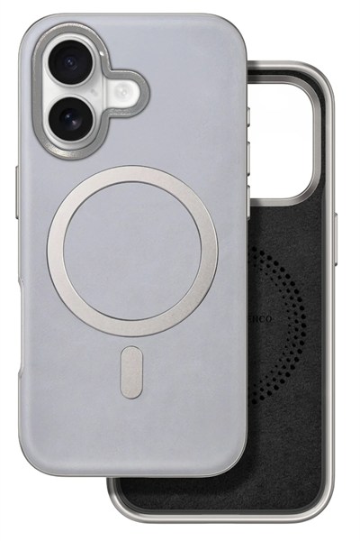 Mey İthalat®  iPhone 16 Puskas Magsafe Kapak - Titan Gri
