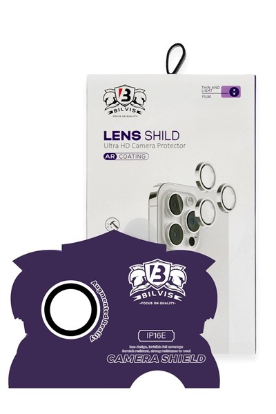 Mey İthalat®  iPhone 16E Bilvis Titan Kamera Lens - Beyaz