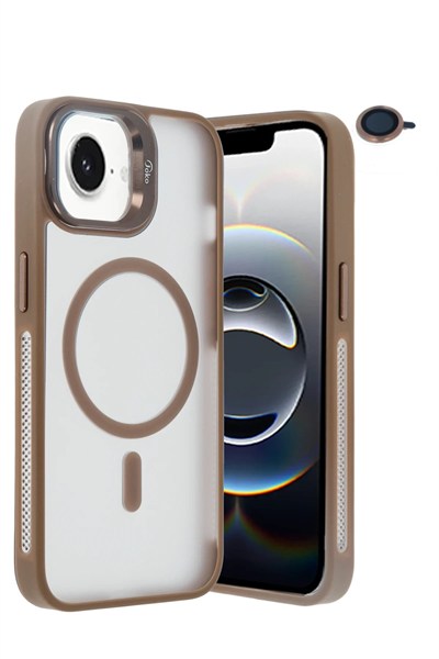 Mey İthalat®  iPhone 16E Flet Lens Magsafe Kapak - Gold