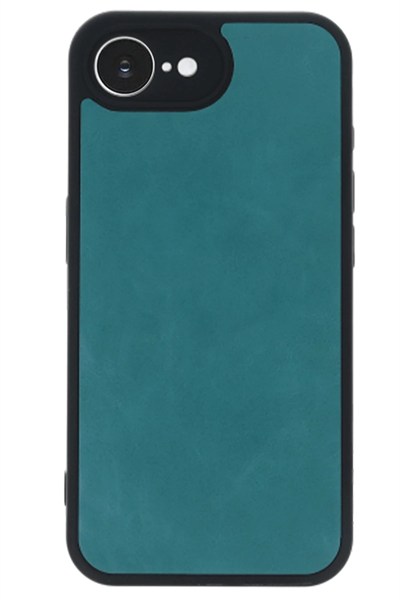 Mey İthalat®  iPhone 16E Kılıf Aras Deri Kapak - Açık Yeşil