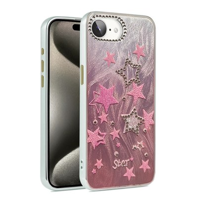 Mey İthalat®  iPhone 16E Kılıf Blade Aynalı Desenli Kapak - Desen 7