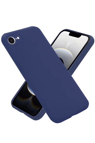 Mey İthalat®  iPhone 16E Kılıf First Silikon - Lacivert