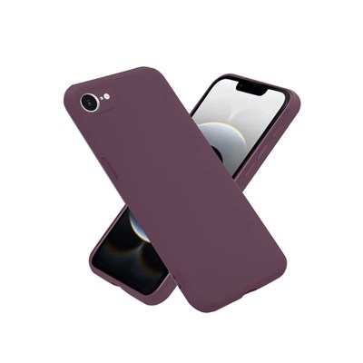 Mey İthalat®  iPhone 16E Kılıf First Silikon - Mürdüm