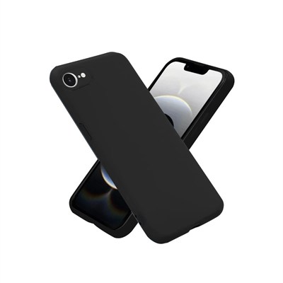 Mey İthalat®  iPhone 16E Kılıf Nano içi Kadife Silikon - Siyah
