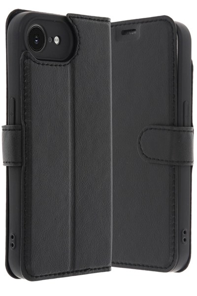 Mey İthalat®  iPhone 16E Kılıf Trend S Plus Kapaklı Kılıf - Siyah