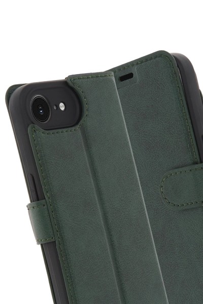 Mey İthalat®  iPhone 16E Kılıf Trend S Plus Kapaklı Kılıf - Yeşil