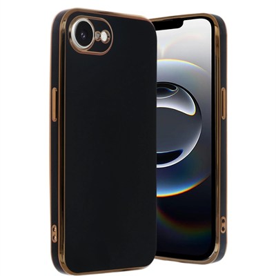 Mey İthalat®  iPhone 16E Kılıf Volet Silikon - Siyah