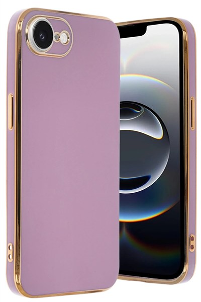 Mey İthalat®  iPhone 16E Kılıf Volet Silikon - Mor
