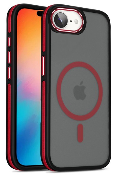 Mey İthalat®  iPhone 16E Winner Magsafe Kapak - Kırmızı
