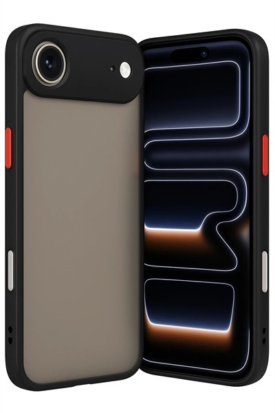 Mey İthalat®  iPhone 17 Air Kılıf Montreal Silikon Kapak - Siyah