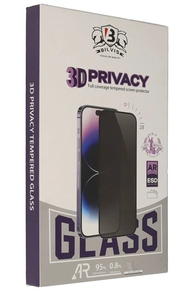 Mey İthalat®  iPhone 17 Pro Bilvis 3D Hayalet Cam Ekran Koruyucu