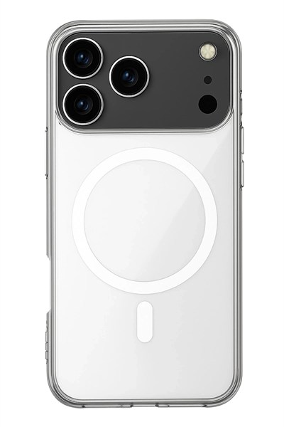 Mey İthalat®  iPhone 17 Pro Kılıf Magneticsafe Şeffaf Silikon - Şeffaf
