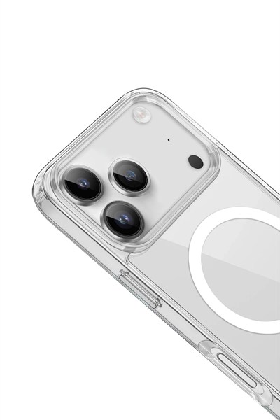 Mey İthalat®  iPhone 17 Pro Max Kılıf Pc Real Magsafe Kapak - Şeffaf
