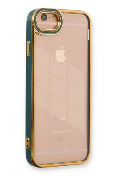 Mey İthalat®  iPhone 6 Kılıf Liva Lens Silikon - Yeşil