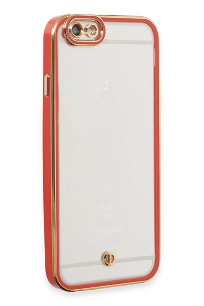 Mey İthalat®  iPhone 6 Kılıf Liva Lens Silikon - Kırmızı