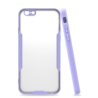 Mey İthalat®  iPhone 6 Kılıf Platin Silikon - Lila