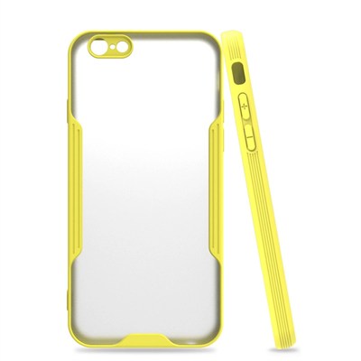 Mey İthalat®  iPhone 6 Kılıf Platin Silikon - Sarı