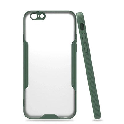 Mey İthalat®  iPhone 6 Kılıf Platin Silikon - Yeşil