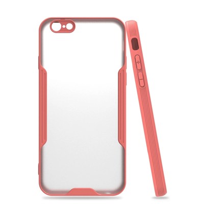 Mey İthalat®  iPhone 6 Kılıf Platin Silikon - Pembe