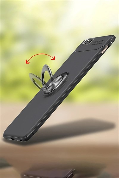 Mey İthalat®  iPhone 6 Kılıf Range Yüzüklü Silikon - Kırmızı