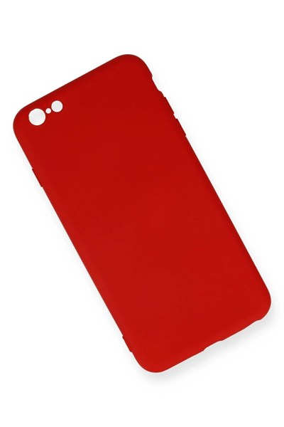 Mey İthalat®  iPhone 6 Plus Kılıf Nano içi Kadife Silikon - Kırmızı