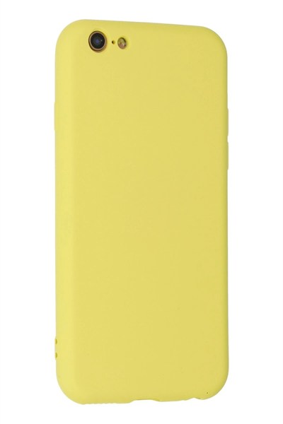 Mey İthalat®  iPhone 6 Plus Kılıf Nano içi Kadife Silikon - Sarı