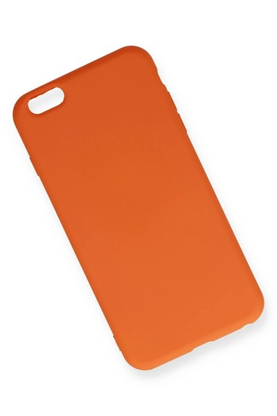 Mey İthalat®  iPhone 6 Plus Kılıf Nano içi Kadife Silikon - Turuncu